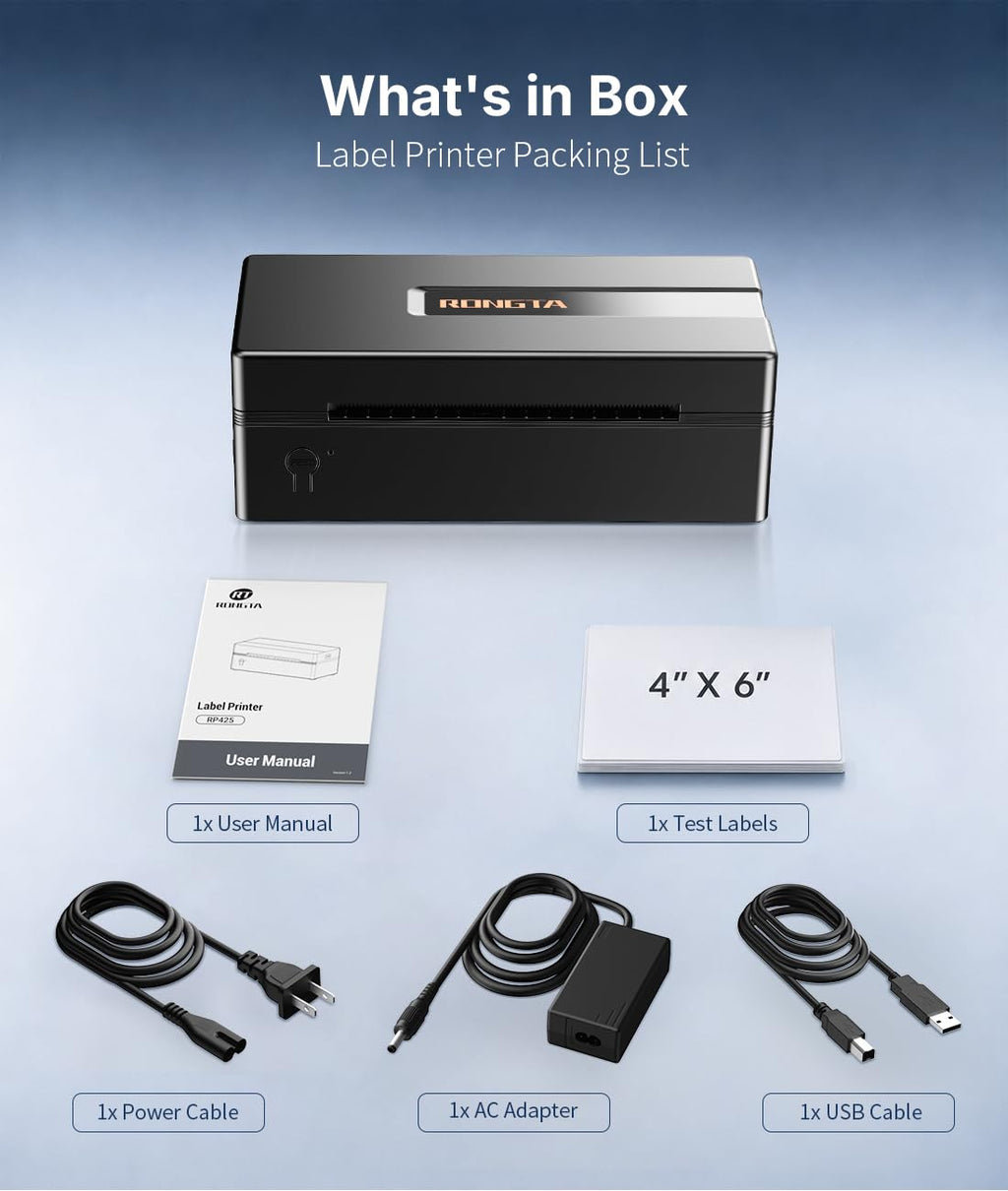 Rongta Bluetooth Thermal Shipping Label Printer for Small Business