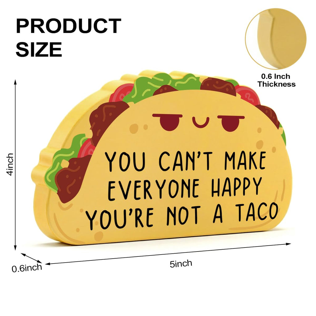 Office Decor Desk Decor Positive Taco Inspirational Gifts for Women Men Everyone