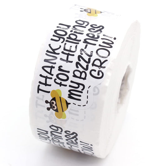 Littlefa Thank You Stickers - Cute Bee, Bakeries, Handmade for Small Business - 500 PC Thank You for Helping