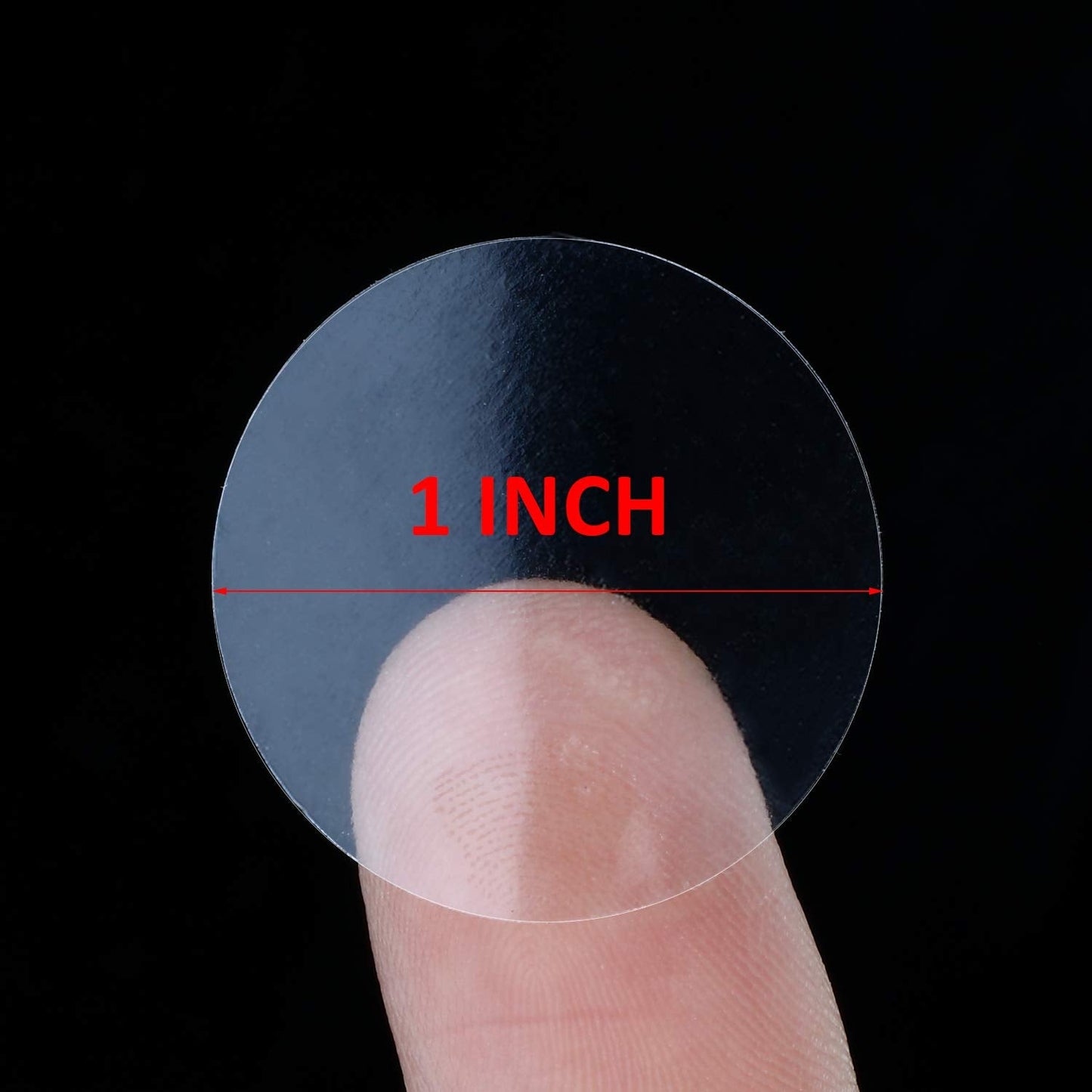 Chinco 1800 Pieces 1" Clear Circle Stickers Clear Seal Label Retail Package Round Seal Labels Adhesive Stickers Round, Transparent for School Envelopes, Box and Gift Packaging 1 Inch