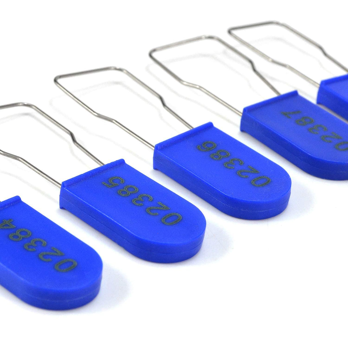 Plastic Padlocks Security Seals Tags Water/Electricity Metal Wire Seal Locking Disposable Anti-Tamper Lock Tag with Numbered(200pcs,Blue) Blue 200pcs
