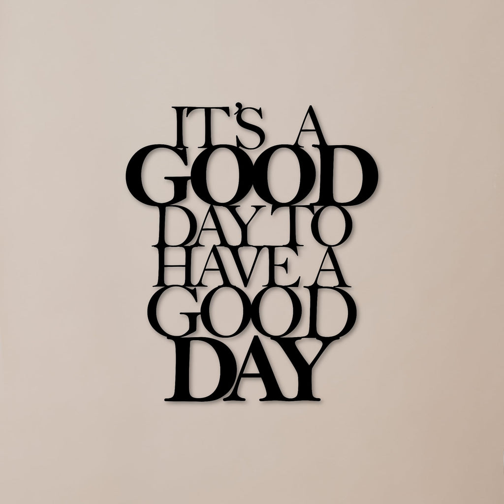 JYNORA Inspirational All-Metal Sign 12x10 Inch - It's a Good Day to Have a Good Day Positive Affirmation Freestanding Tabletop Plaque, Large Motivational Home & Office Desk Decor