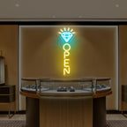 Diamond Open Neon Sign, Jewelry Store LED Window Light for Boutique Display