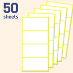 Set of 200 matte white all-purpose labels for storage bins, 4" x 2" size, from TownStix, suitable for organizing and labeling.