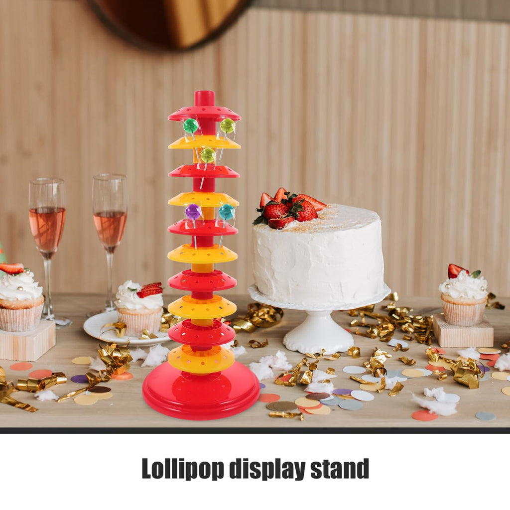 Lollipop Display Stand Tiered Candy Rack Display Stand for Retail Multi-Tier Lollipop Holder Organizer 12.59 X 5.51 X 5.51 in for Weddings Parties Shops 32.00X14.00X14.00CM