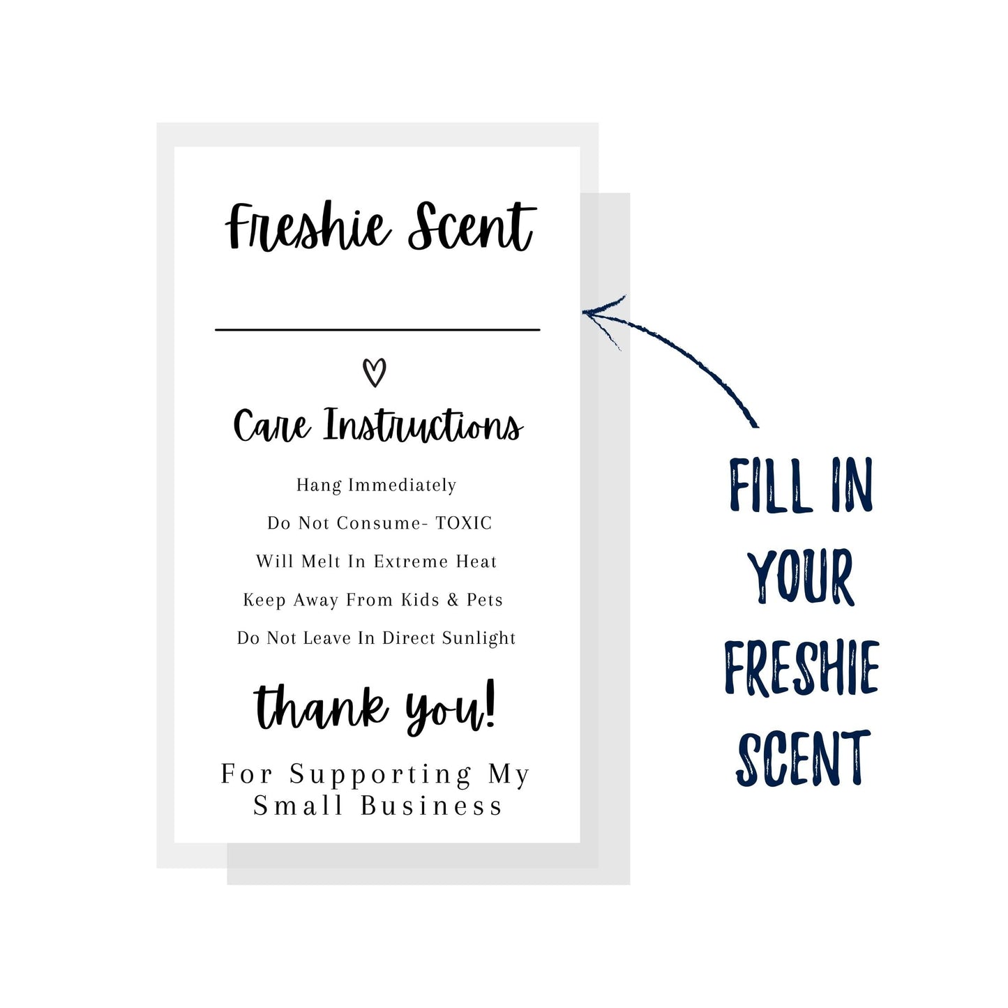 Freshie Label Stickers | 120 Pack | 2x3.5" inches Stickers | Freshies Supplies for DIY Crafts for use with Freshies Supplies, Beads and Silicone Molds, Freshies Scent Labels | White Background Design