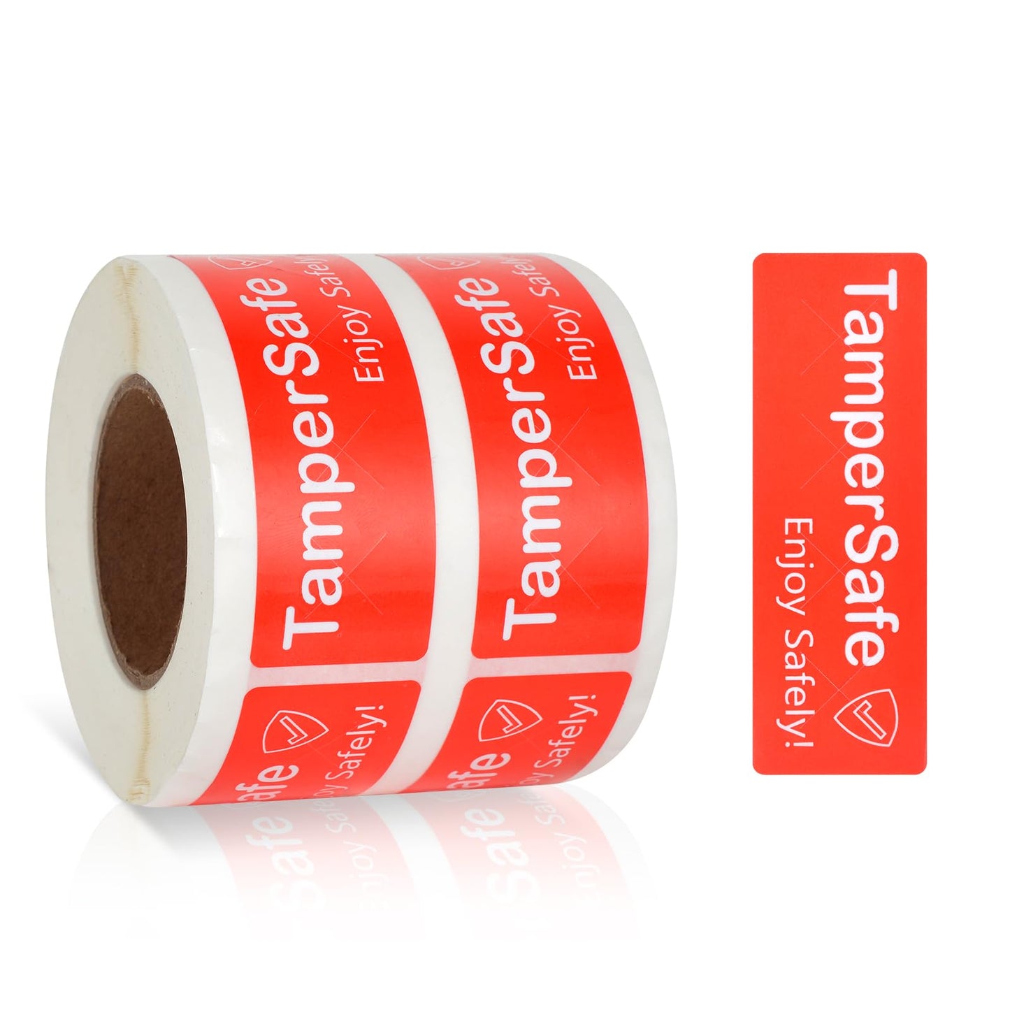 500 Pieces Tamper Evident Label1* 3 Inch Food Delivery Stickers Temper Proof Tape Roll Safe Secure Tamper Evident Seals for Food Container Pizza Boxes (Red) Red