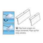 Azar 700841 1.25" x 3" Flip Scan Label Holder, 50 Pack