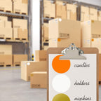 ChromaLabel 3-inch circle sticker labels in white, easy-to-write-on colored stickers, high visibility permanent labels, 500 per roll.