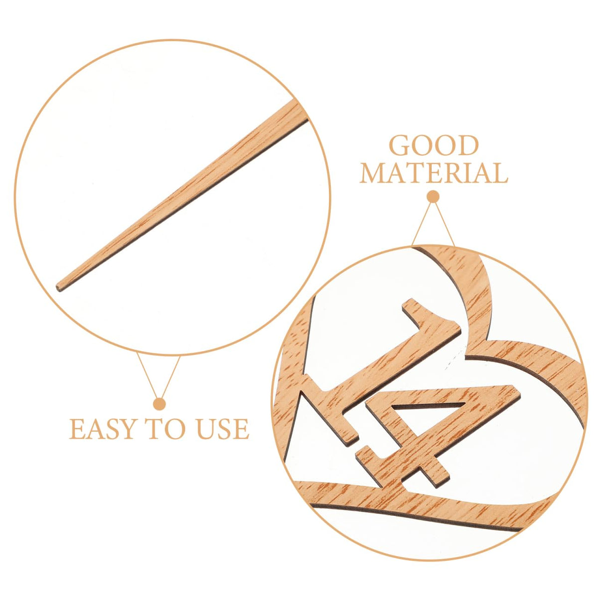 TENDYCOCO Wedding Table Numbers 1-20 Heart Shape Wooden Stick Sign Cards for Reception Seating Flower Arrangement Centerpiece DIY Crafts Party Table Number Sticks