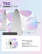 4x2 Direct Thermal Labels+2 Inch Round Thermal Labels
