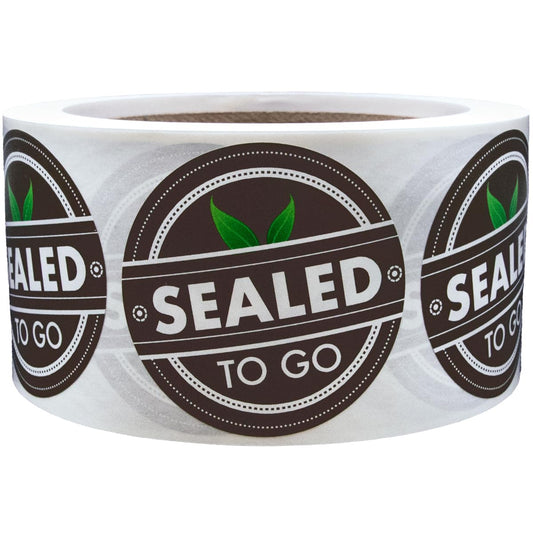 Sealed to Go Food Delivery Tamper Labels 2 Inch 500 Total Labels
