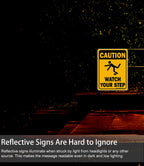 (4 Pack) Caution Watch Your Step Sign Safety Sign, 10 x 7 Inches rectangle, .040 Rust Free Aluminum, UV Protected and Waterproof, Weather Resistant, Durable Ink, Easy to Mount
