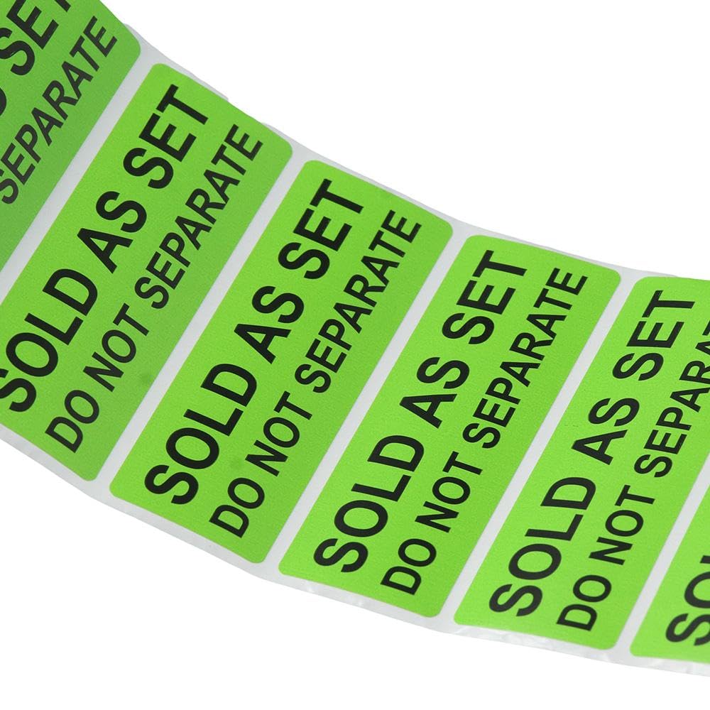 dohobby 2 Rolls/1000PCS Sold as a Set Do Not Separate Packing Labels, Fluorescent Green Packing Labels Stickers for Shipping Bundle Sets
