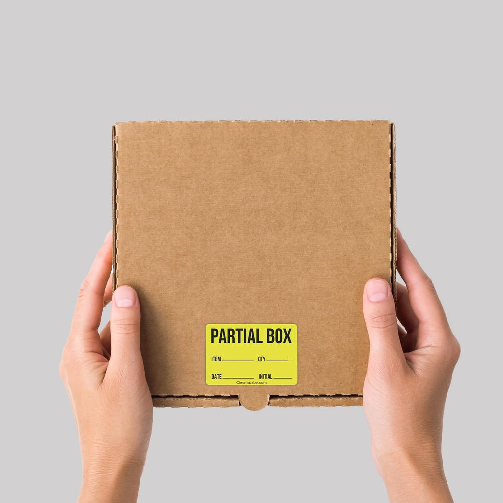 ChromaLabel Partial Box Shipping Labels, 2 x 3 Inch Yellow, 250/Roll 2" x 3"