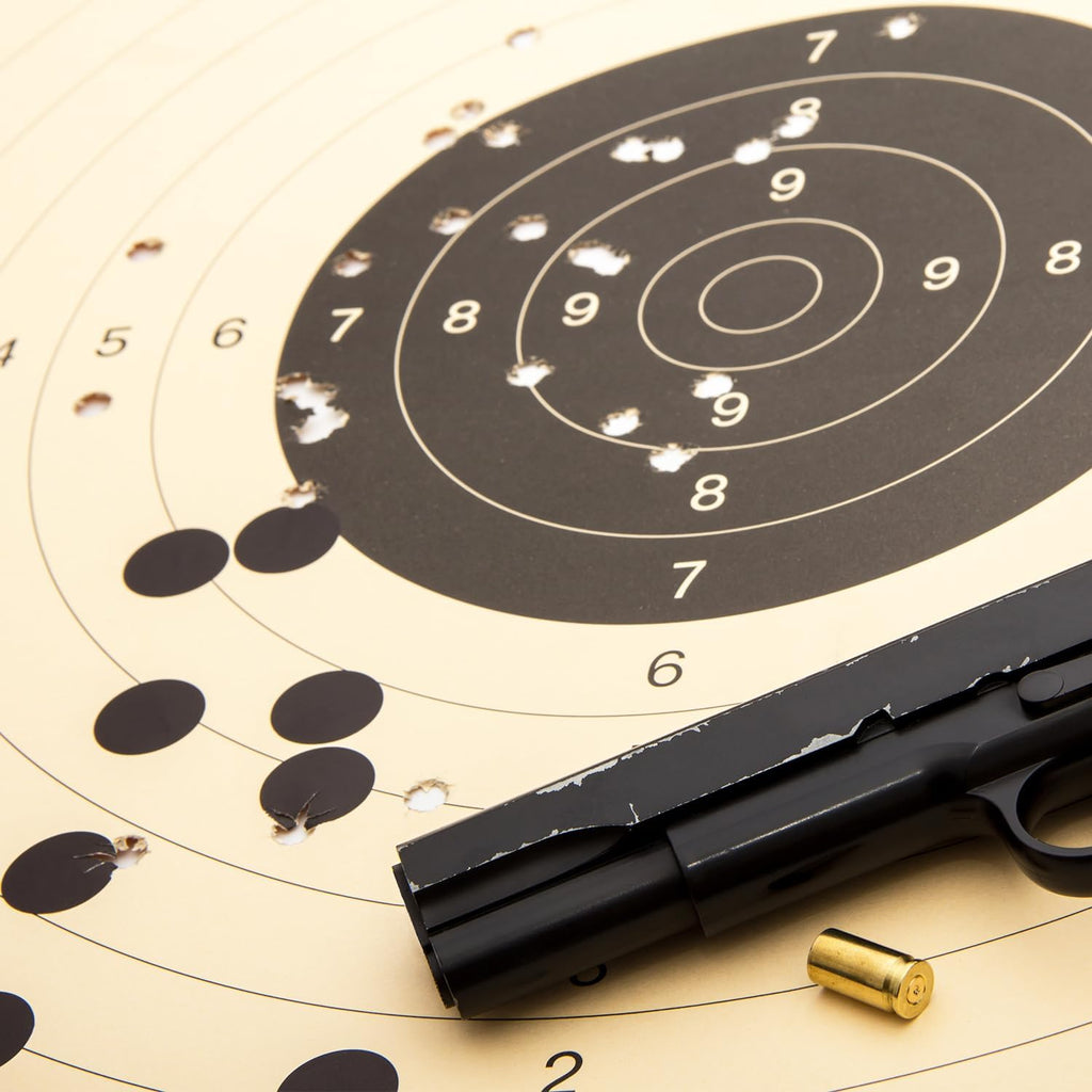 ChromaLabel 0.75-inch black round target pasters for shooting, 1000 labels per dispenser box, ideal for marksmanship targets