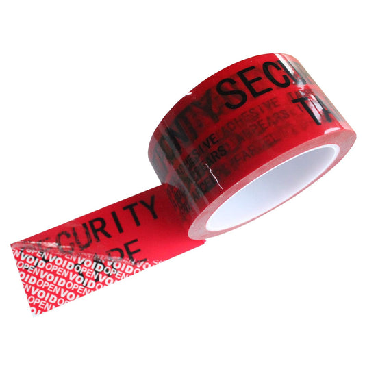 1 Roll Partial Transfer Tamper Proof Security Seal Tape (2 Inches x 55 Yards x 2 Mil, Do Not Break Seal “Caution/Void Open”, Red)