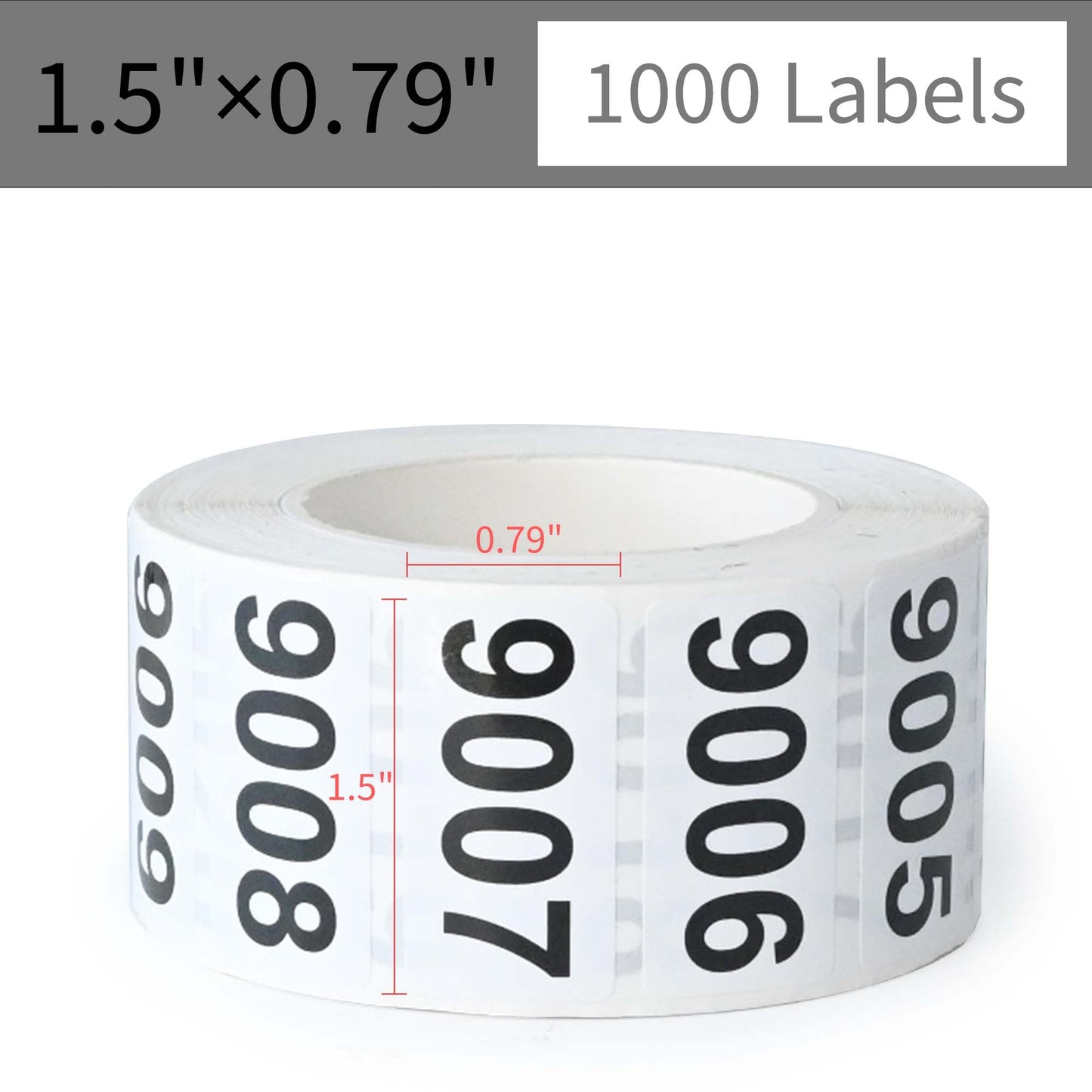 Consecutively Numbered Labels, 1.5 x 0.79 Inch Self-Adhesive Inventory Numbered Sticker (3001-4000) 3001-4000
