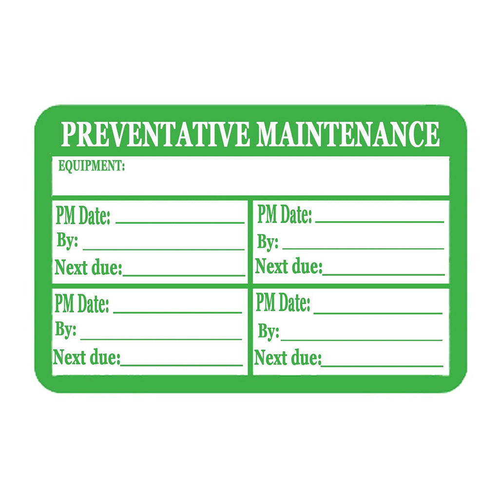 Preventative Maintenance Stickers Labels,3x2 Inch Green Self Laminating Preventative Maintenance Inspection Safety by/Date/Next Due Vinyl Stickers (200 Pcs) (Pack of 2) 3x2 Inch (Pack of 2)