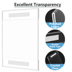 MaxGear Acrylic Sign Holder 8.5 x 11 Wall Mount, 6 Pack, Vertical 8.5"x11"-6Pack Adhesive Mount