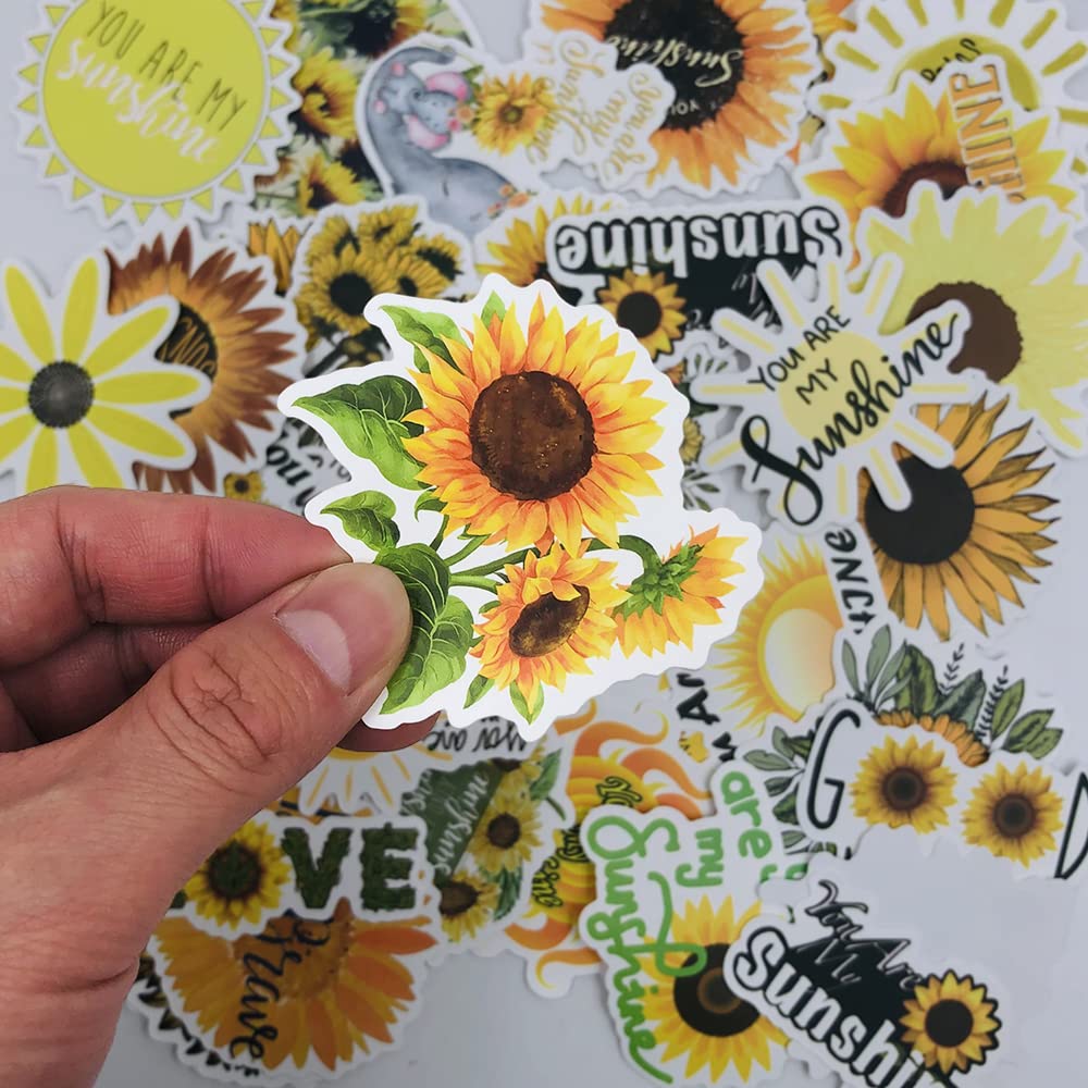 550 PCS Sunflower Stickers, SourceTon 500 PCS 1.5 Inch Sunflower Labels with 8 Sunflower Patterns Stickers Rolls Self Adhesive Seals and 50 PCS Sunflowers Mixed Stickers