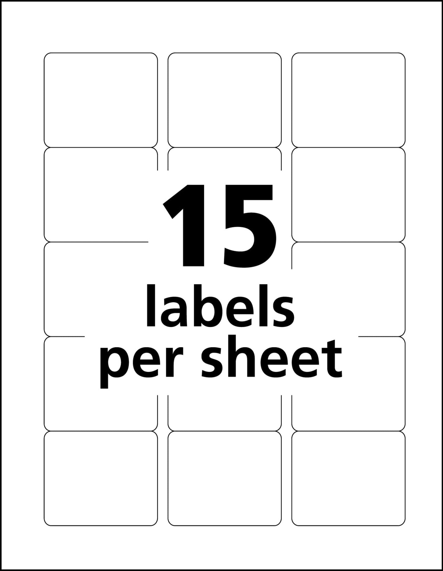 Avery® Durable Easy Peel® ID Labels With Sure Feed® Technology, 6793, Rectangle, 2" x 2-5/8", White, Pack Of 120 2 x 2-5/8 1 Pack