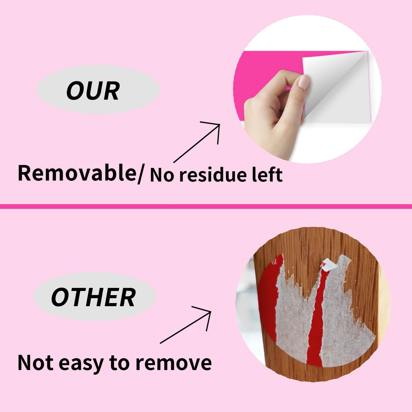 STARLIBOO 3"X5" Rectangle Neon Colored Labels, Removable Moving Labels for Boxes, Permanent Warehouse Moving Stickers Square Label (250Labels, Fluorescent Rose Red) 3*5 inch