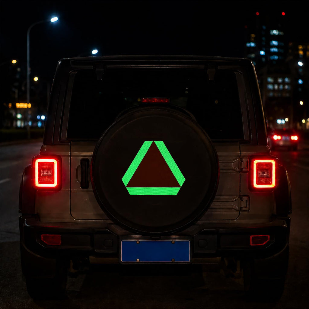 3 Pack Glow in The Dark Slow Moving Vehicle Signs Safety Stickers 14x16In 3