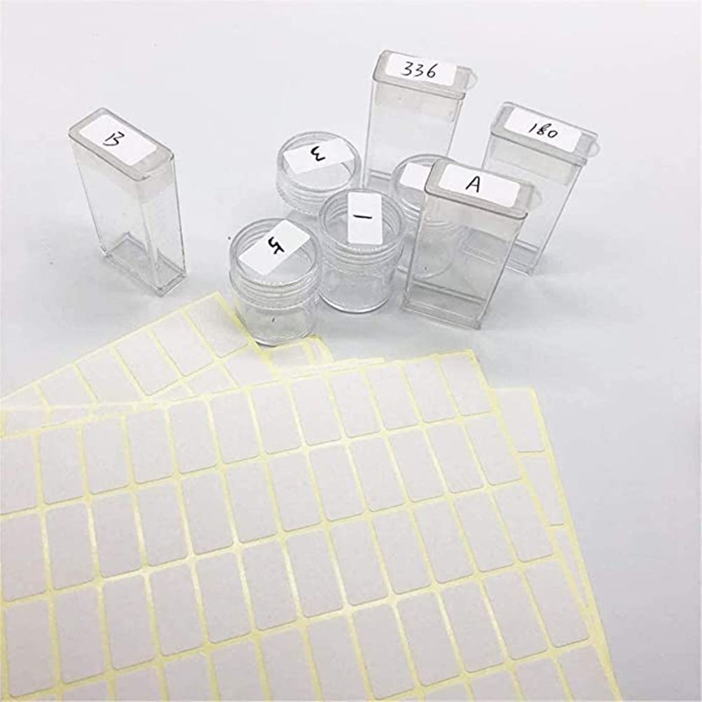 Huacan 5600 pcs White Labels Stickers for Writing Diamond Painting Labels Storage Container Sticker (50 Sheets)