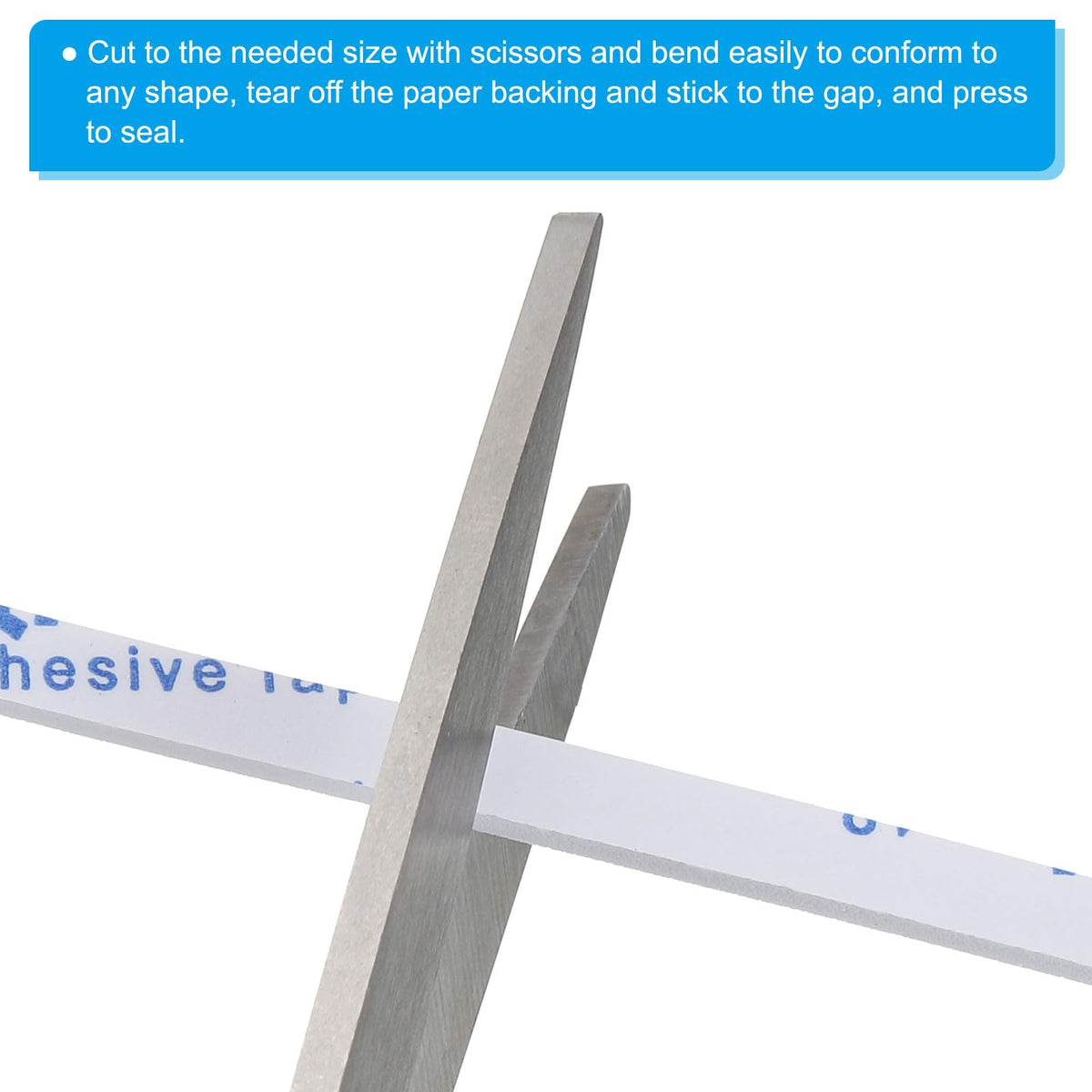 PATIKIL 5m/16.4ft Sealing Foam Tape, 5mm Wide 2mm Thick Single Sided Weather Stripping Door Furniture Seal Strip for Window Pipes Insulation, White 5m*5mm*2mm