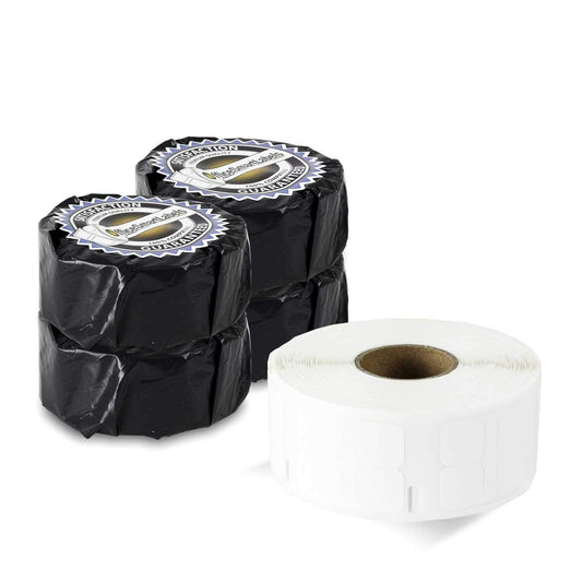 OfficeSmartLabels 1/2 x 1/2 inch Self-Adhesive White 4-Up Multipurpose Labels, Compatible with 30335 (4 Rolls / 3000 Labels Per Roll)