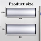 5Pcs Curved Name Plate Holder for Door & Wall - 3" x 8", Silver 3*8 Silver Name plate
