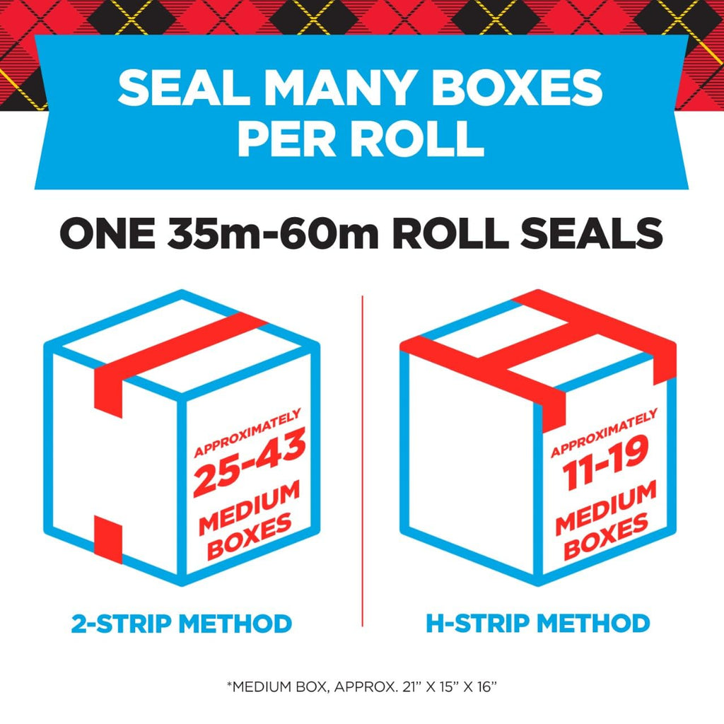 Scotch Heavy Duty Shipping Packaging Tape 3850, Clear, 1.88 in x 54.6 yd (48 mm x 50 m), 12 Pack (12 Rolls), 3.0 Mil Box Sealing Tape 12 Rolls