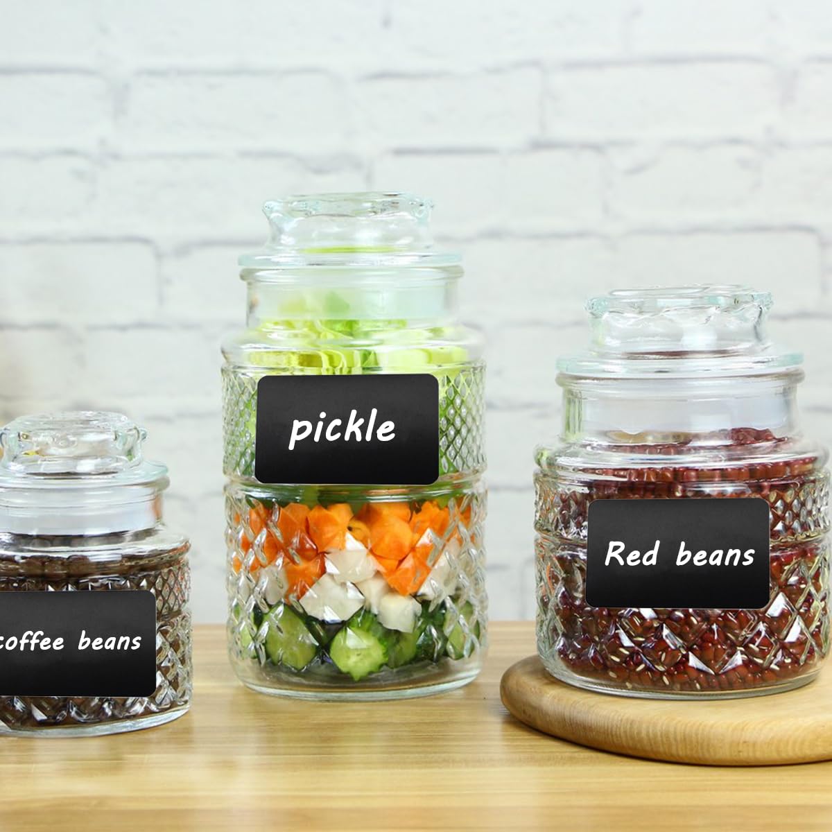 180pcs Chalkboard Labels Sticker Reusable Blackboard Sticker with White Chalk Marker Waterproof Chalkboard Sticker Rectangle Chalkboard Labels for Containers, Mason Jars, Food Storage Rectangular-180 Pcs