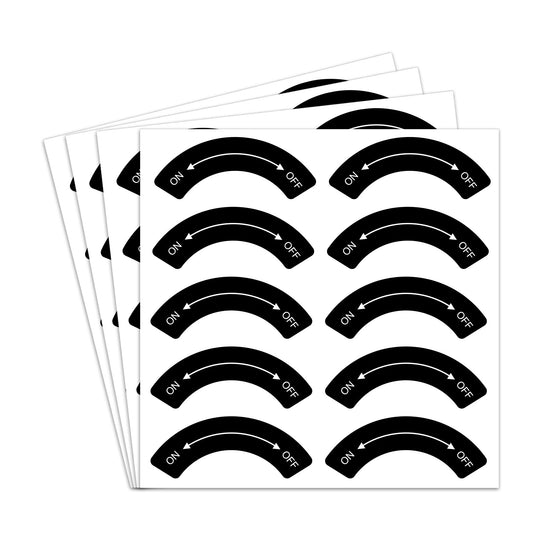 dealzEpic - ON Off Direction Indicating Stickers - Self Adhesive Peel and Stick Labels 4.5x1.7 cm Indicating Sticker ON-OFF