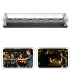 Toyvian Acrylic Shot Glass Holder Tray, 6 Slots Heavy Duty Shot Glasses Server Rack Carrier for Bar Home Gathering Party Festival Nightclub