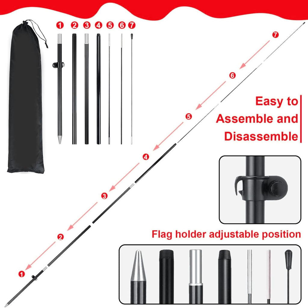 Buryeah 2 Sets Thrift Store Feather Flag with Pole Kit & Carry Bag
