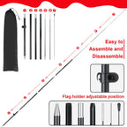 Buryeah 2 Sets Thrift Store Feather Flag with Pole Kit & Carry Bag