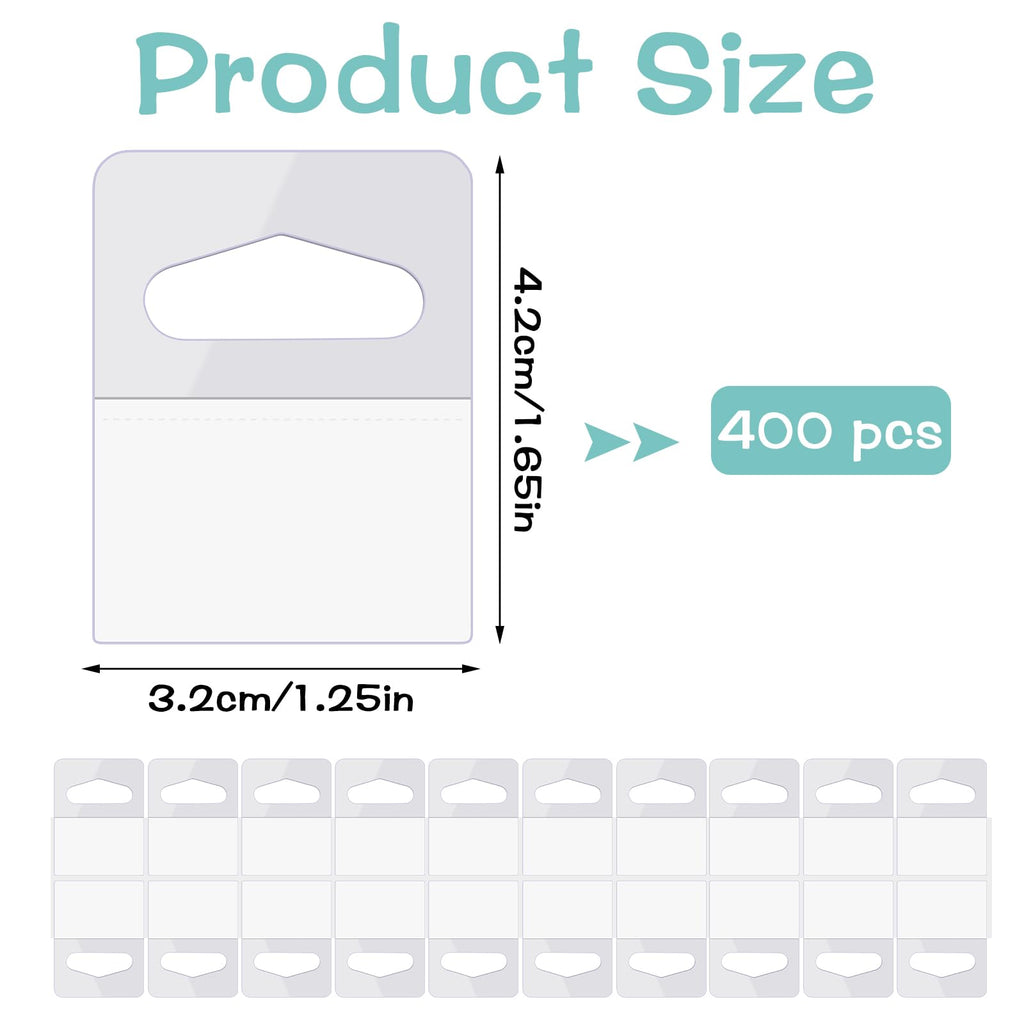 400 Pcs Hang Tags Slot Hole Hang Tabs Self-Adhesive Hanging Tabs 400