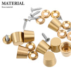 ULTECHNOVO Cutting Board Feet, 8pcs Brass Cutting Feet Brass Riser Furniture Hardware Replacement Parts for Wooden Display Tray Jewelry Box