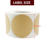 2 Inch Kraft Code Dot Stickers 2"