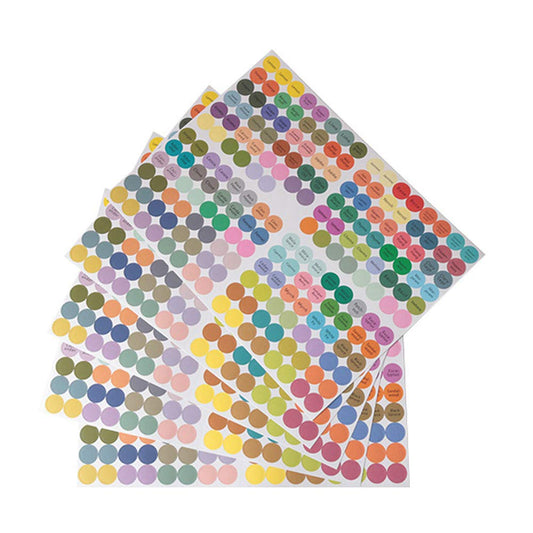 5 Sheets(960PCS) Essential Oils Labels Bottle Cap Stickers Assorted Color Multipurpose Self Adhesive Handwriting Essential Oil Bottle Labels Round Circle Coding Cap Top Sticker