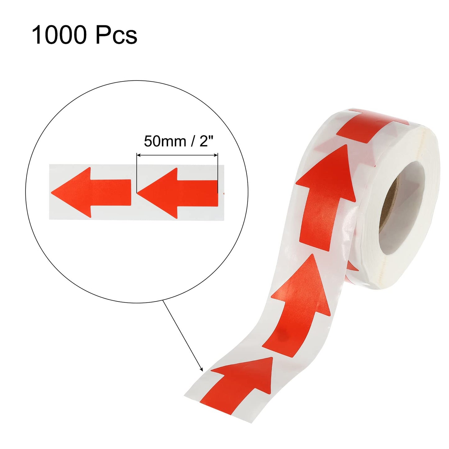 MECCANIXITY Arrow Sticker Labels 1000 Count 1.3x2 Inch Red Adhesive Arrow Shape Signs for Scrapbooking DIY Craft Organizing Inventory