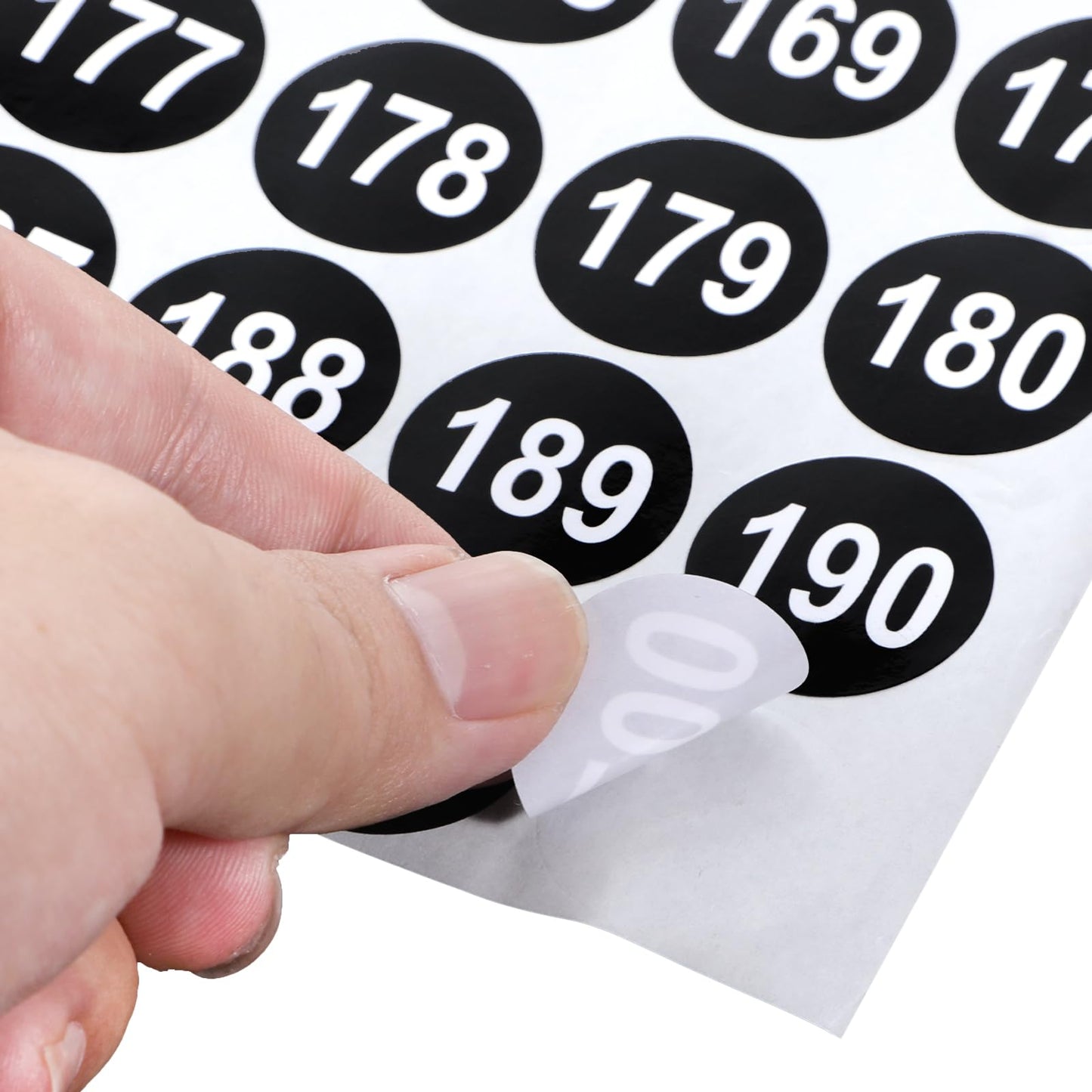 12Sheets(3 Sets) Number Stickers 1-200,Diameter 1Inch Small Number Stickers,1 to 200 Consecutive Number Stickers,Self-Adhesive Number Stickers for Storage,Organizing,Boxes Toolbox,Locker