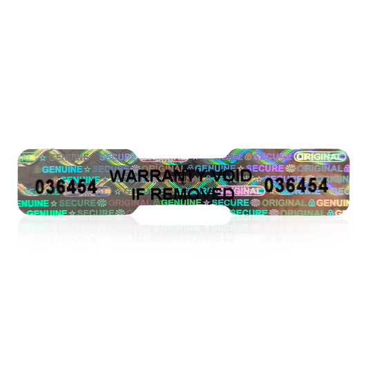 360pcs Tamper Proof Hologram Stickers Bone Shape Genuine Warranty Void Seal High Security Labels Tamper evident Seal（2x0.4 inch）