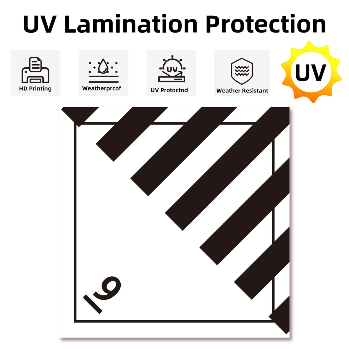Class 9 Miscellaneous Placard 27-Pack, Worded - 10.75" x 10.75" Removable Self-Adhesive Economy Vinyl, DOT Hazmat Compliant for Short-Term Applications