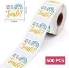 WHING I Hope This Makes You Smile Funny Small Shop Stickers, Online Retailers Shop Owners Order Packages Labels Small Business Thank You Sticker, 500 Labels Per Roll
