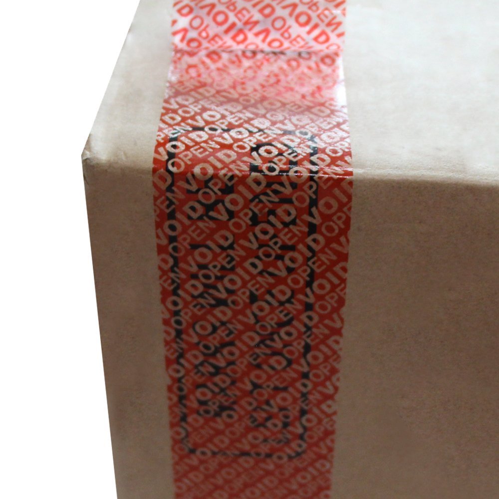 Solitary Walker Tamper Proof Security Seal Tape Complete Transfer 2 Inch x 55 Yards Resistant Ultra Thick Safety Stickers Labels Seals Prevent Opened Void Tape Red