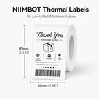 NIIMBOT White Thermal Label,2"x3.15"(50×80mm), 3‑Roll Multipurpose Business