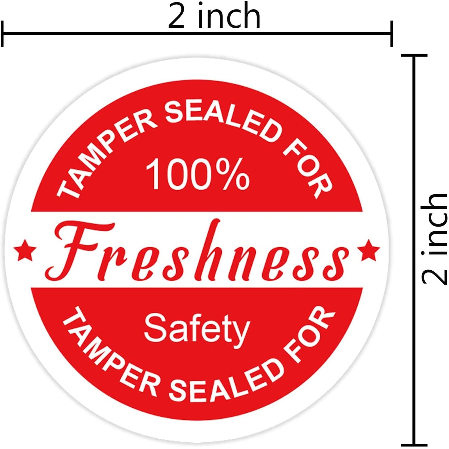 Well Tile Food Delivery Tamper Evident Stickers Safe Secure Tamper Sealed for Freshness Labels - 2 Inch Tamper-Proof Stickers for Safe Food Delivery 500 Pcs